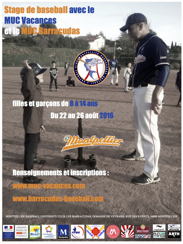 Flyer stage baseball Montpellier été 2016